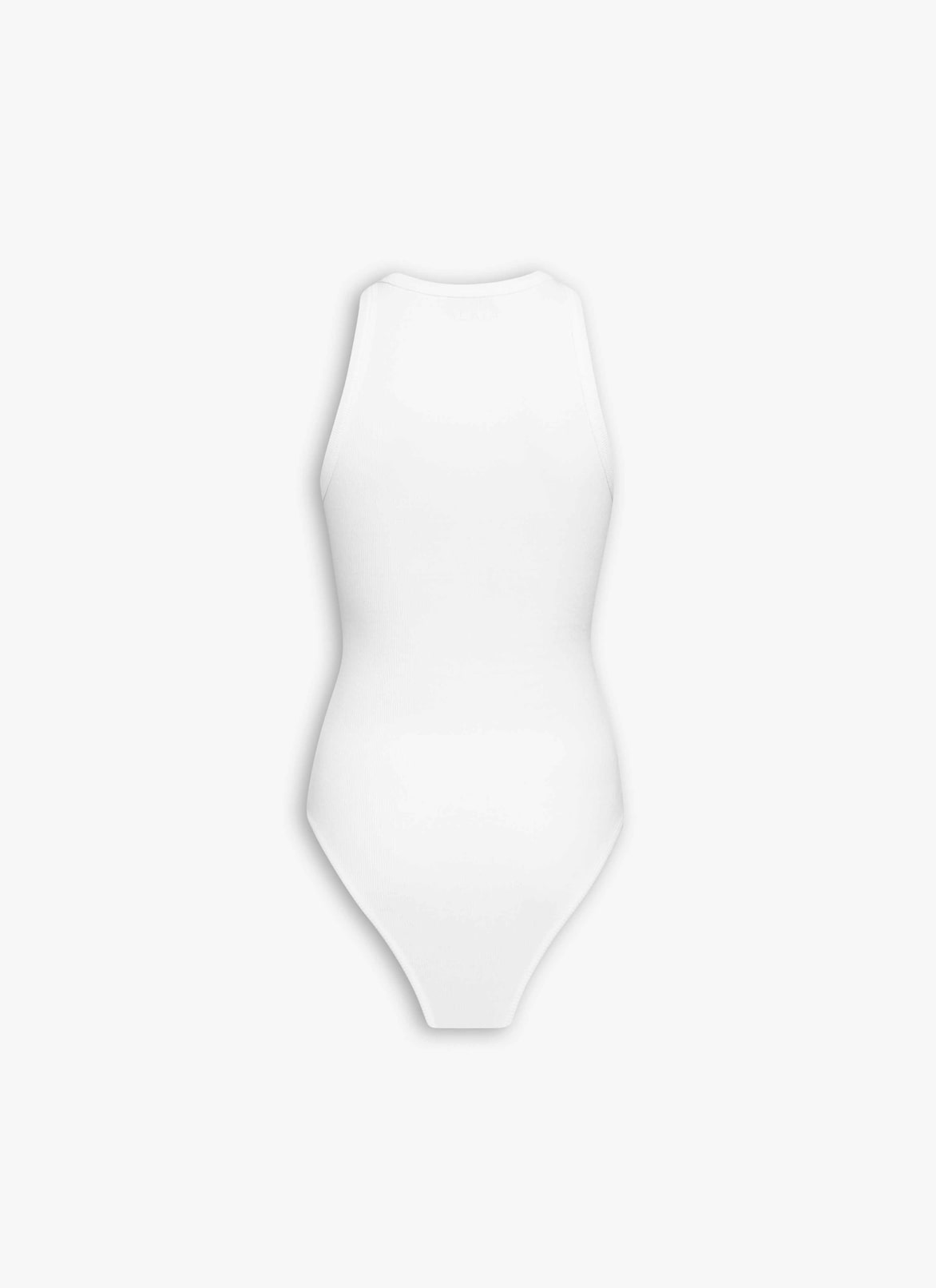 SCULPTING RIB JERSEY BODYSUIT ALAÏA WHITE SCULPTING RIB JERSEY BODYSUIT
